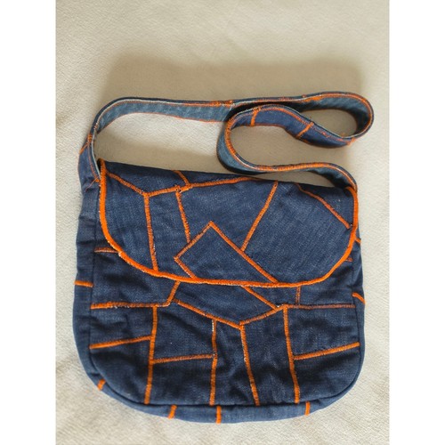 Vintage denim crossbody bag - vintage,