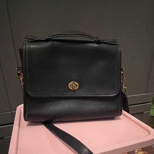 Borsa coach court vintage blu - borsa,