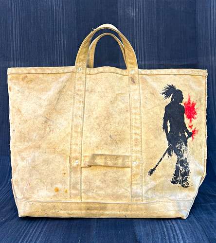 Borsa tote vintage tela beige