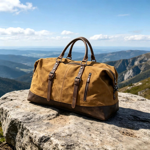 Borsone vintage tela cerata - borsone,